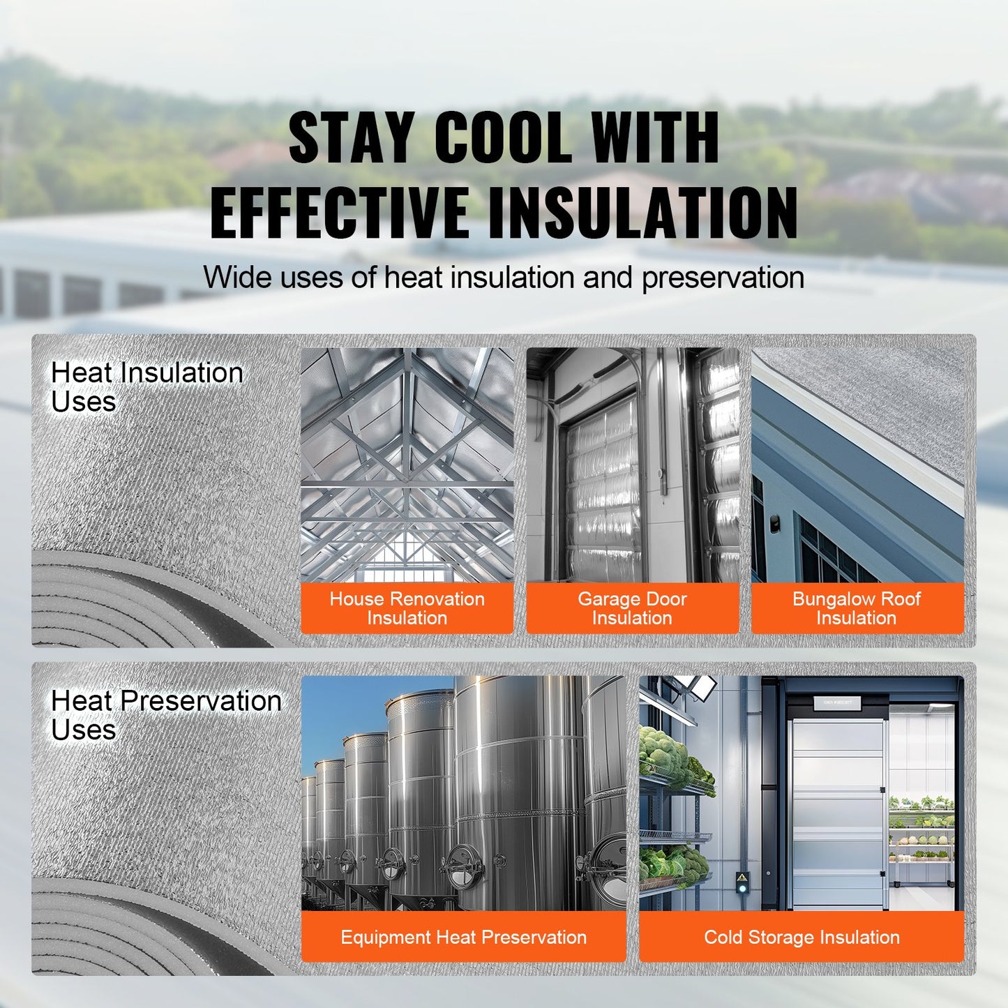 Dubbelreflekterande isoleringsrulle, skumkärna med strålningsbarriär, 15,1 mm 48 tum x 25 fot, dubbelsidig aluminiumfolie EPE-skum värmereflekterande sköld, värmeisoleringsrulle för fönster, husbilstak