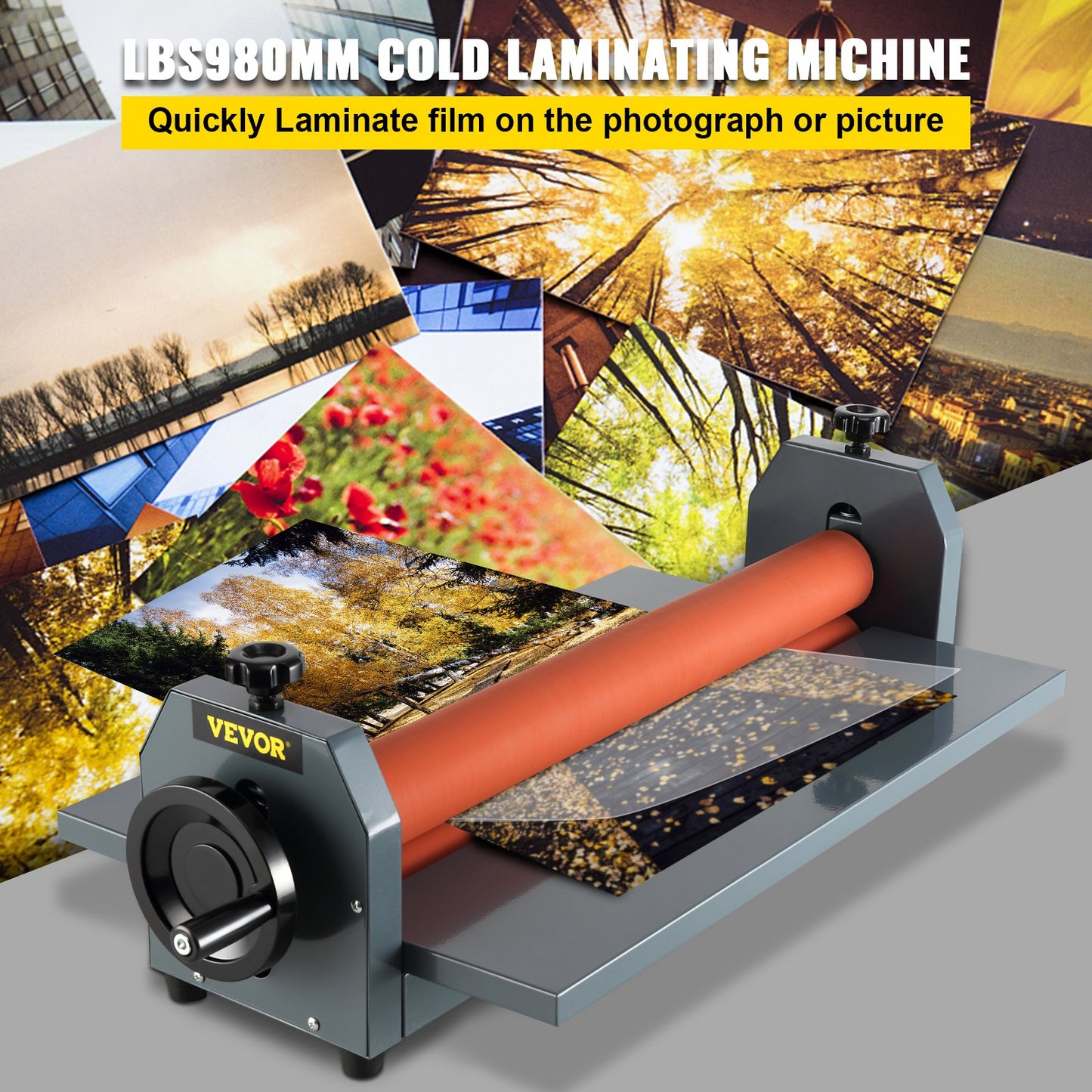 39" 1000MM Manual Cold Roll Laminator Vinyl Photo Film Mounting Laminating Machine Cold Roll Laminating Machine