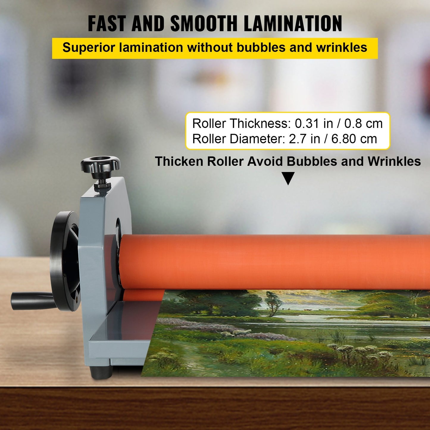 29.5" 750MM Manual Cold Roll Laminator Vinyl Photo Film Mounting Laminating Machine Cold Roll Laminating Machine