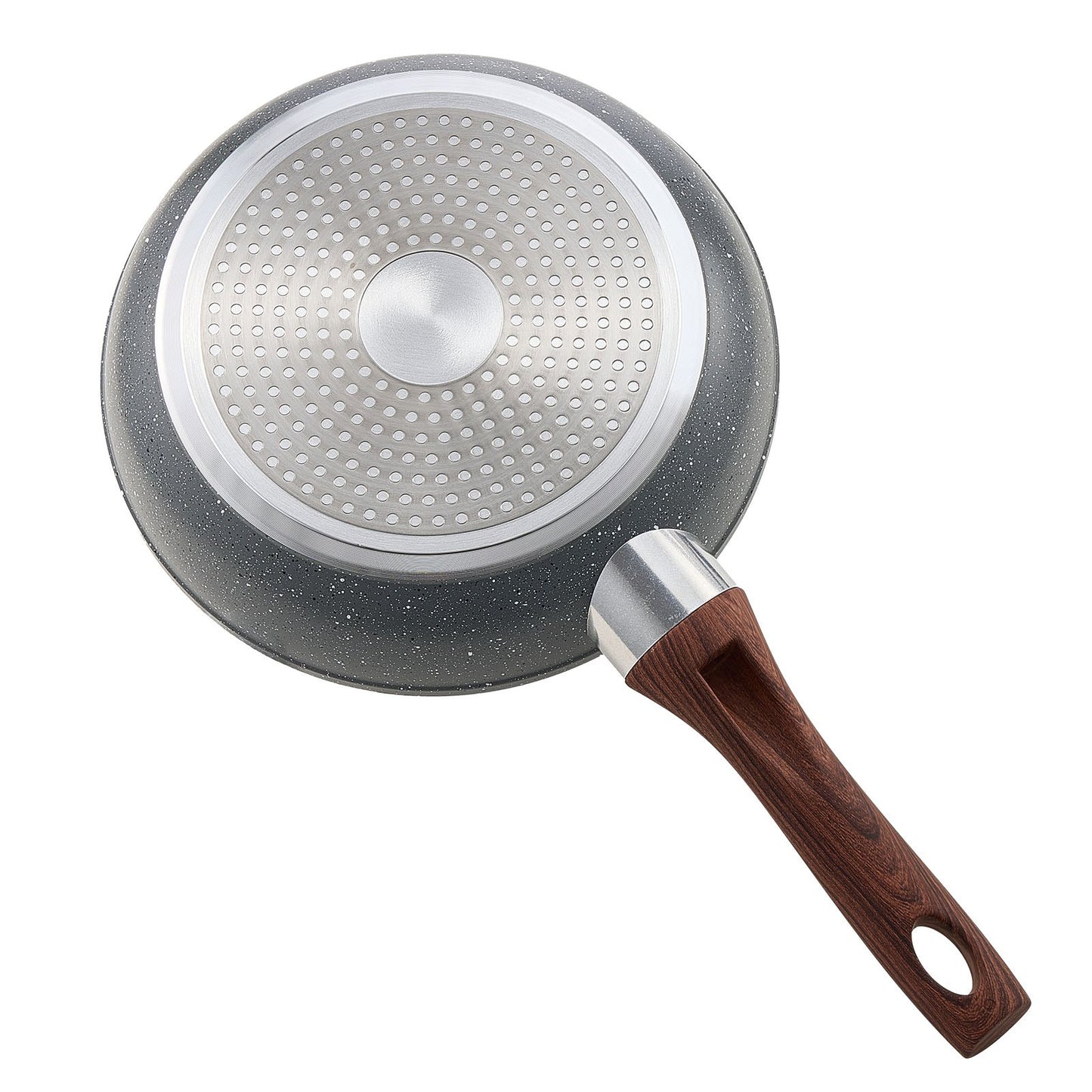 Frying Pan Skillet, Aluminum Egg Fry Pans, 3 Piece Set (250, 280, 325 mm), Nonsitck Heavy-Duty Skillets with Heat-Resistant Handle, Chef's Kitchen Cookware, for Gas, Electric, Induction, Grey