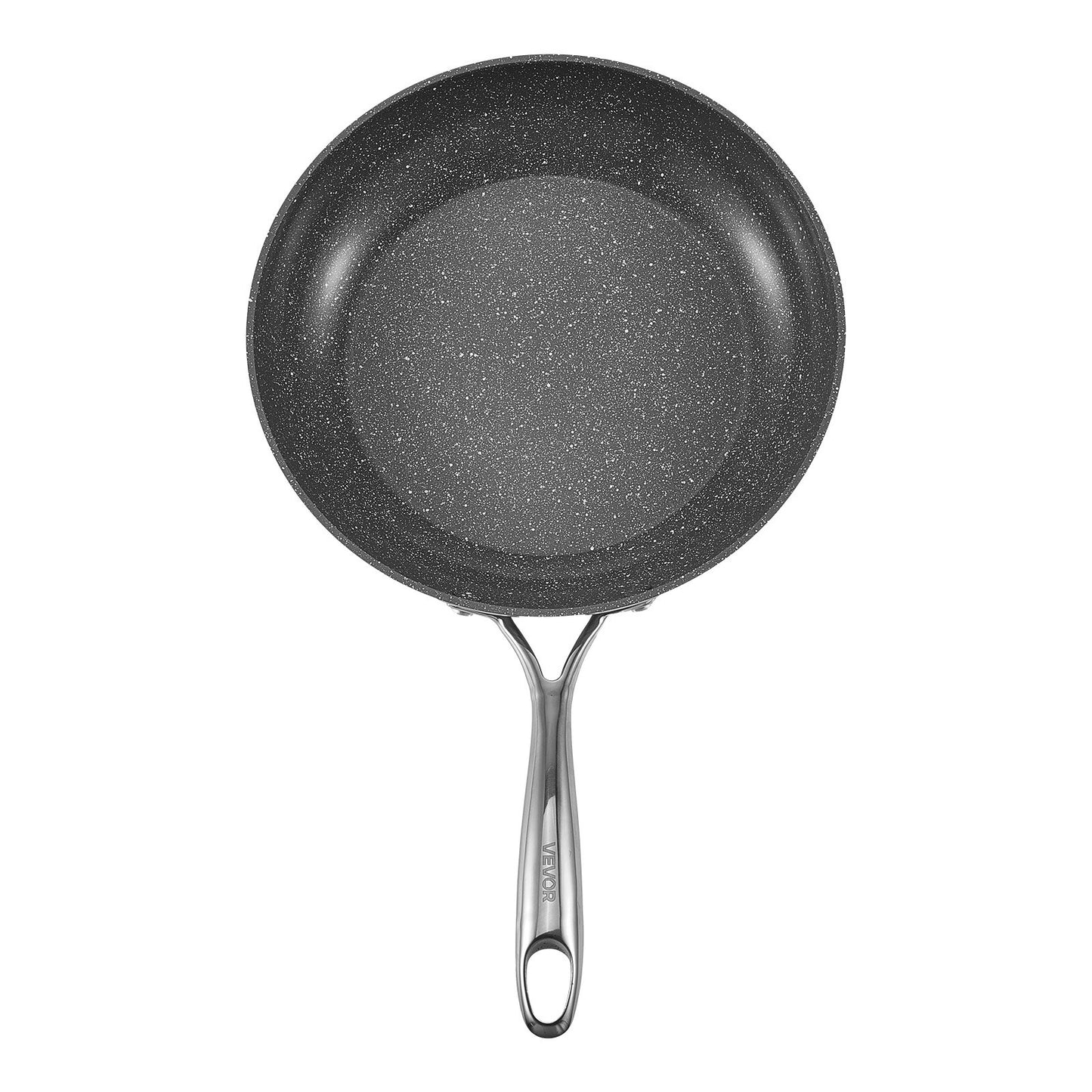 Frying Pan Skillet, Aluminum Egg Fry Pans, 3 Piece (200, 270, 300 mm), Nonsitck Ceramic Heavy-Duty Skillets with Heat-Resistant Handle, Chef's Cookware, for Oven, Gas, Electric, Induction, Grey