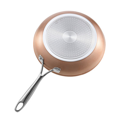 Frying Pan Skillet, Aluminum Egg Fry Pans, 3 Piece (200, 270, 300 mm), Nonsitck Ceramic Heavy-Duty Skillets with Heat-Resistant Handle, Chef's Cookware, for Oven, Gas, Electric, Induction, Grey