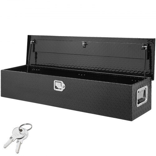 121.9x38.1x38.1 cm Heavy Duty Aluminum Bar Tread Tool Box for Pick Up Truck Bed