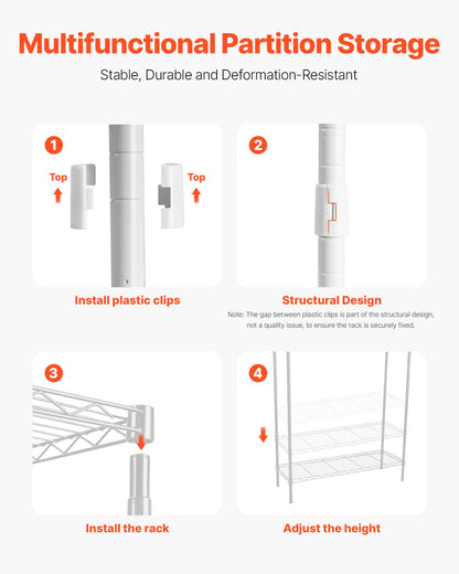 Over Washer and Dryer Storage Shelves, 6 Tiers Laundry Room Drying Rack with Hanger Rod and Hooks, Two Rows Adjustable Washer Shelves Space Saver, for Laundry Room Storage & Organization, White