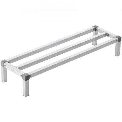 Aluminum Dunnage Rack, 48” x 14” Commercial Food Floor Rack, 8” Off the Floor, 1000 lbs Capacity All-Welded Aluminum Storage Rack, for Storage in Restaurants, Kitchens, Garages and Vehicles