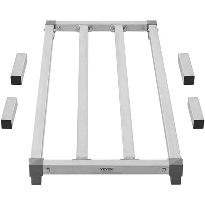 Aluminum Dunnage Rack, 48” x 20” Commercial Food Floor Rack, 8” Off the Floor, 1000 lbs Capacity All-Welded Aluminum Storage Rack, for Storage in Restaurants, Kitchens, Garages and Vehicles