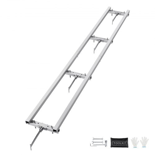 Rail Mill Guide System 2.74 m Chainsaw Milling Rail Guide 4 Crossbar Kits