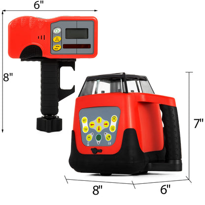 Laser Level Green Beam Self Rotating Leveling Kit Automatic Professional Heavy Laser Tool with Receiver Remote Control Carrying Case