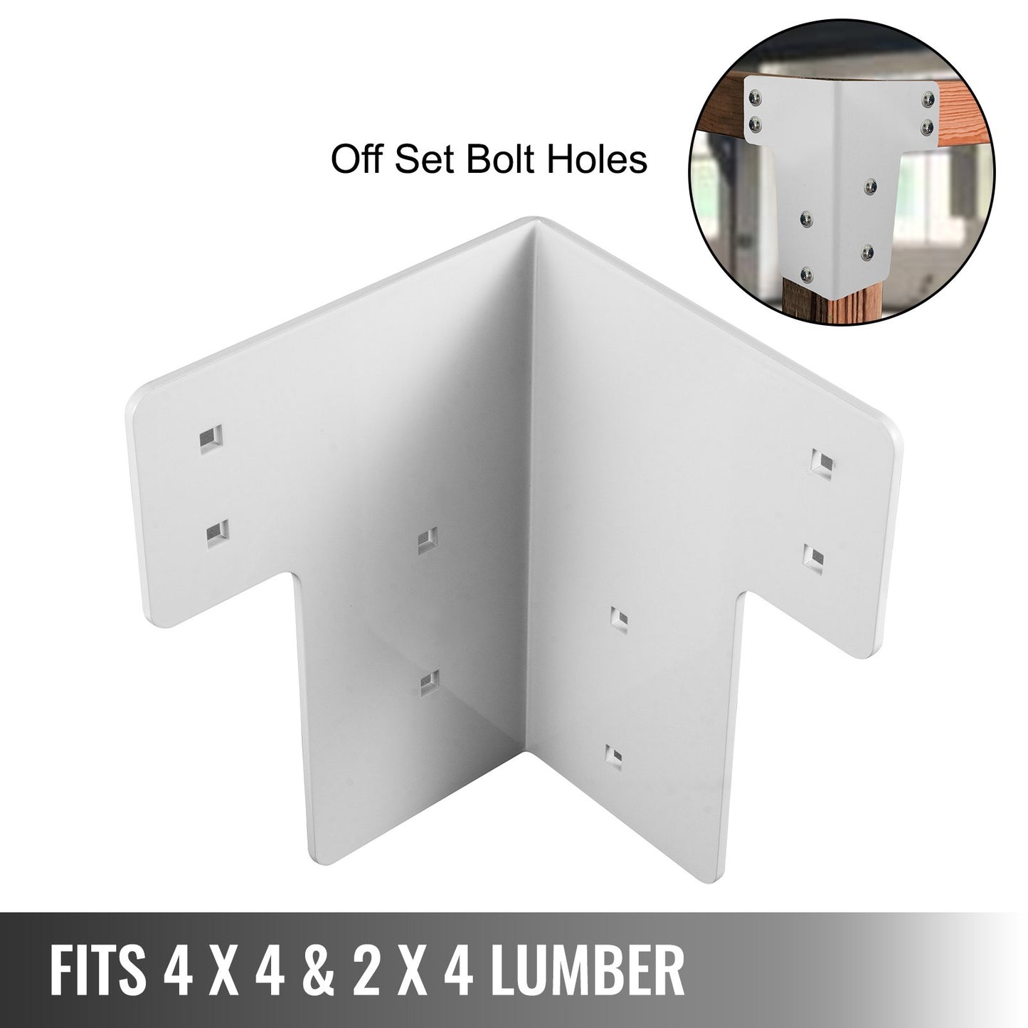 Workbench Corner Brackets 8 PCs Shop Table Bracket Kit 48 LBS Shop Table Corner Brackets 4 mm Right Angle White Color Galvanized Steel Elevated Platform Brackets for Deck Edge and Work Bench