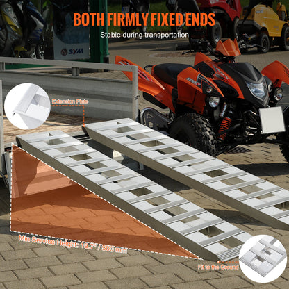 182.9x38.1 cm Aluminum Ramps 2721.6 kg Capacity Loading Ramps 2PCS