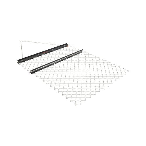 Dragharv, 4 x 5 fot kedjeharv - Tillverkad av Q235-stål, UTV-traktortillbehör för landskapsutjämning eller torvberedning, hållbar harvkratta för grusuppfart, gård, fält, trädgård, svart