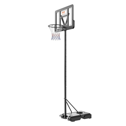Basketkorg, 1,2-3 meter justerbar höjd, bärbar ryggstödsystem, 102 cm basketkorg och mål, basketset för barn och vuxna med hjul, stativ och fyllbar bas, för utomhus-/inomhusbruk