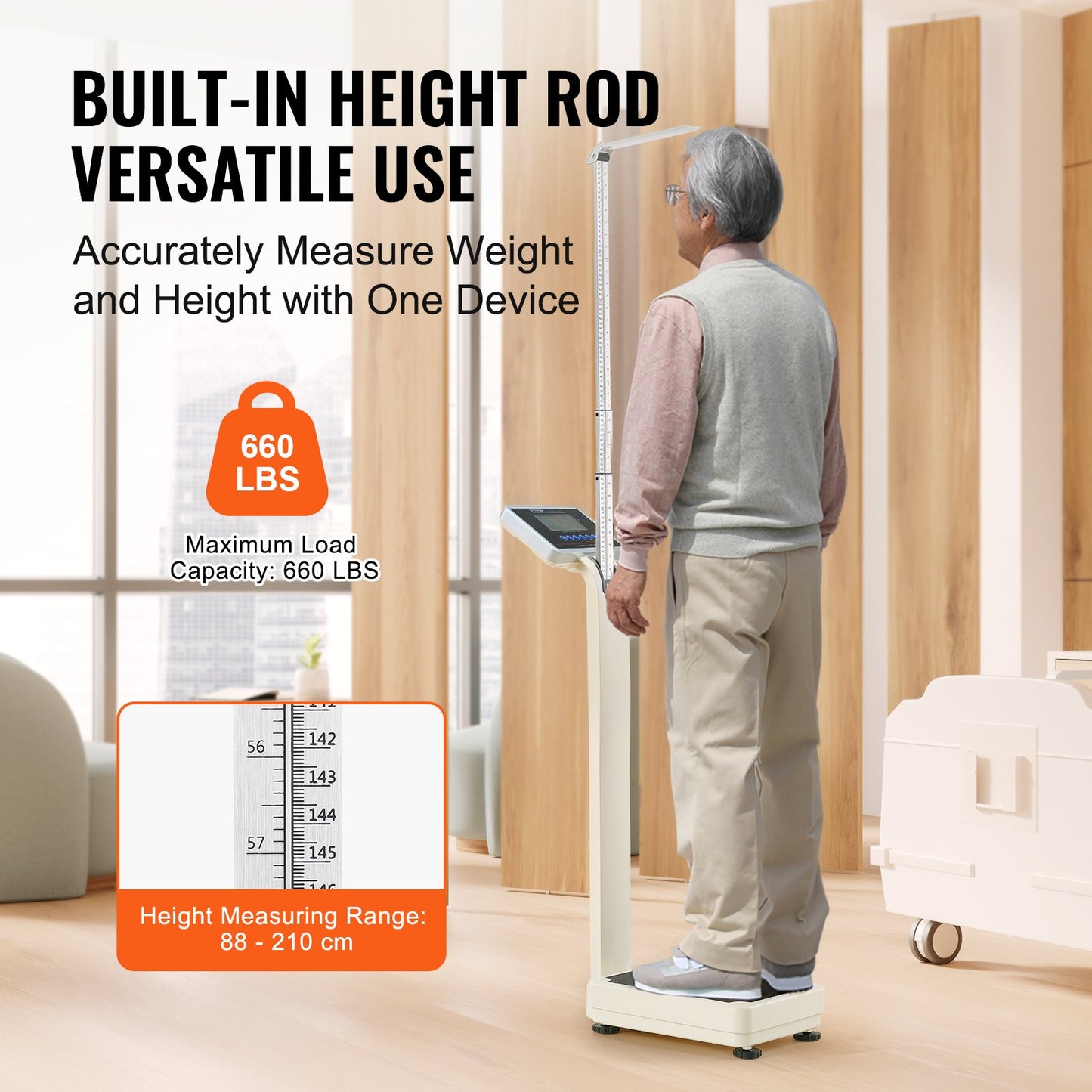 Medical Digital Scale Professional Physician Scale for Weight Height 299.4 kg