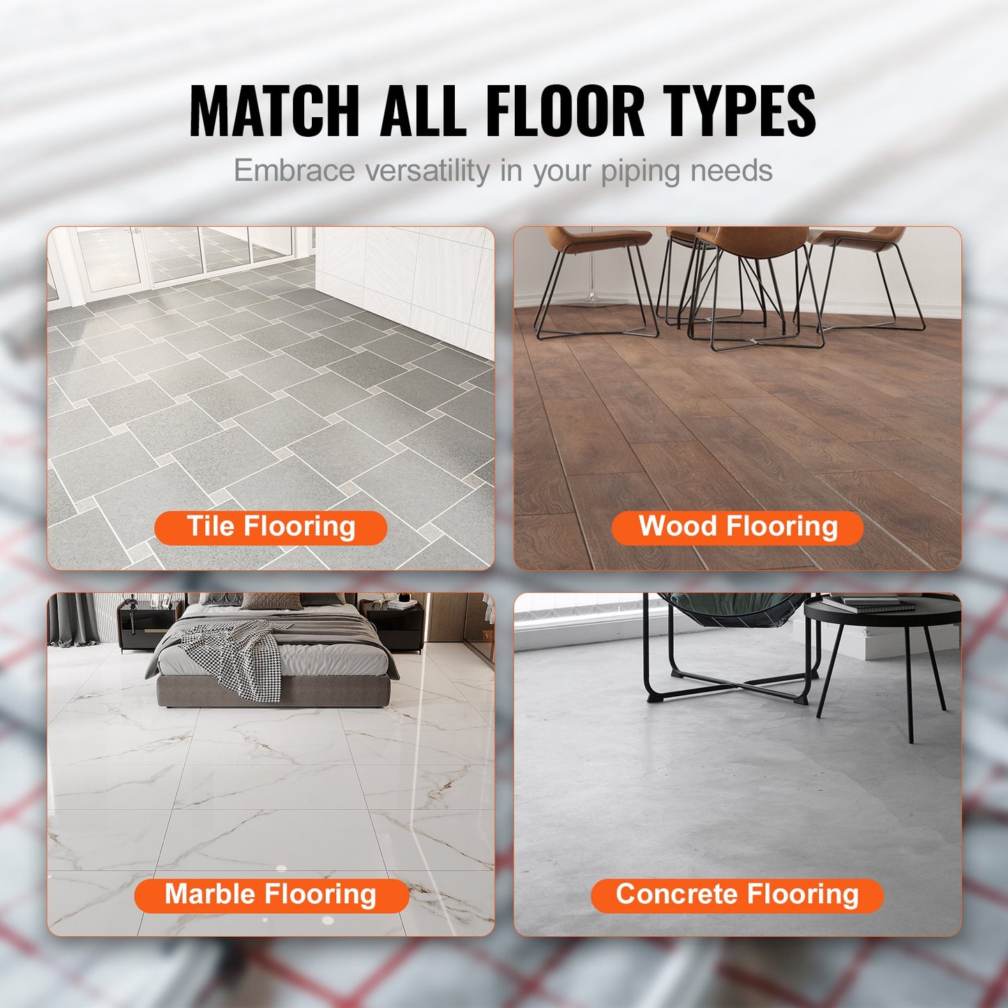 PEX-AL-PEX Tube, 200 m, 16 mm Diameter Aluminum-Plastic Composite Pipe Oxygen Barrier Radiant Floor PEX Pipe, 2 mm Thickness Radiant Heat Floor Plumbing Inner Aluminum Layer PEX Tubing Pipe