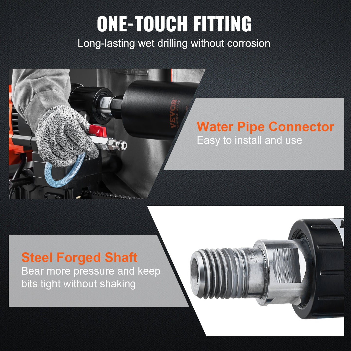 Diamond Core Drill Machine Concrete Core Drill Rig Casters 3200W 750RPM