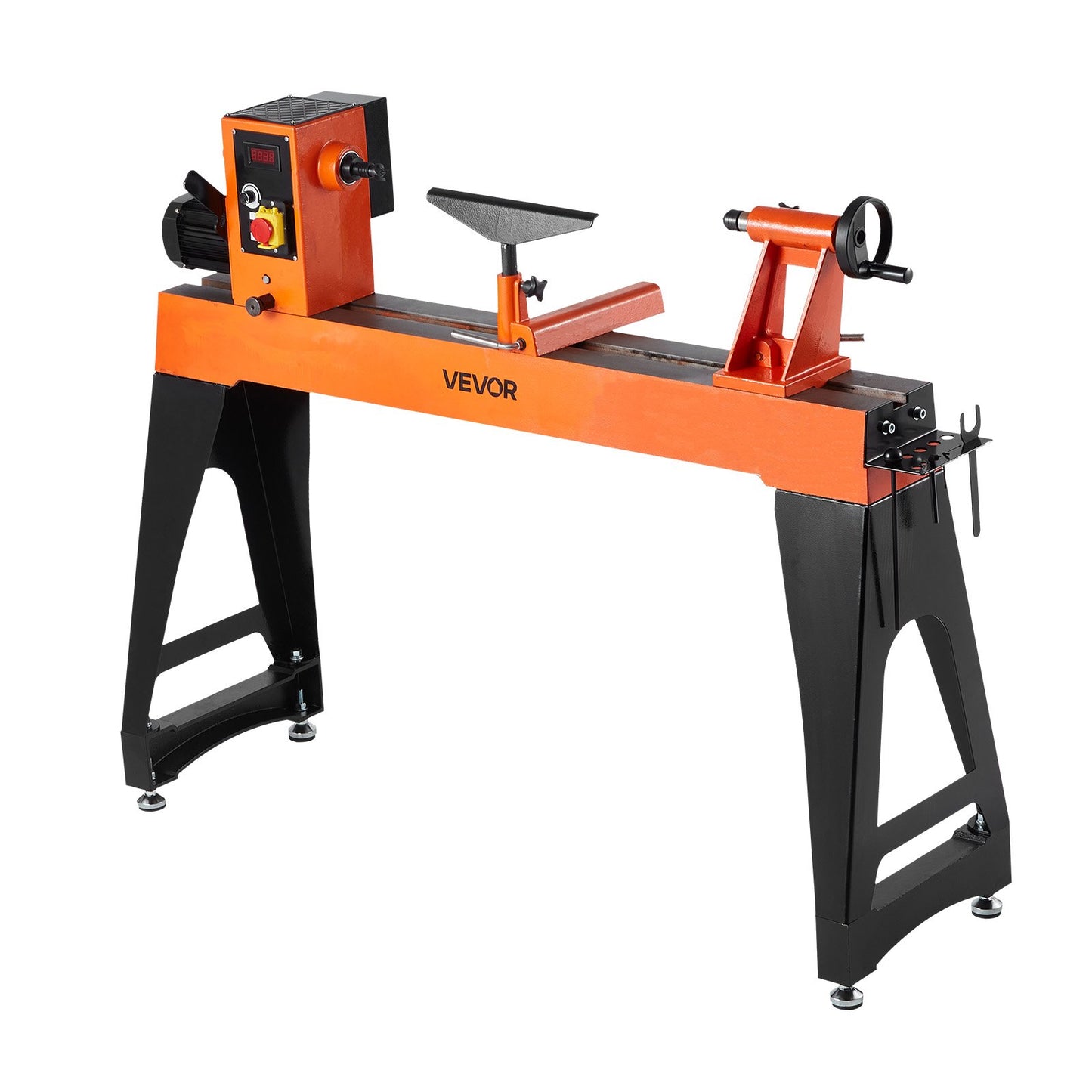 Woodworking Lathe, 1500W / 2 HP, Wood Lathe Machine with 0 to 3200 RPM Variable Speed, 457 x 1020 mm Workbench, Brushless DC Motor, Cast Iron Body, Tool Rest, for Medium to Large Projects Woodworking