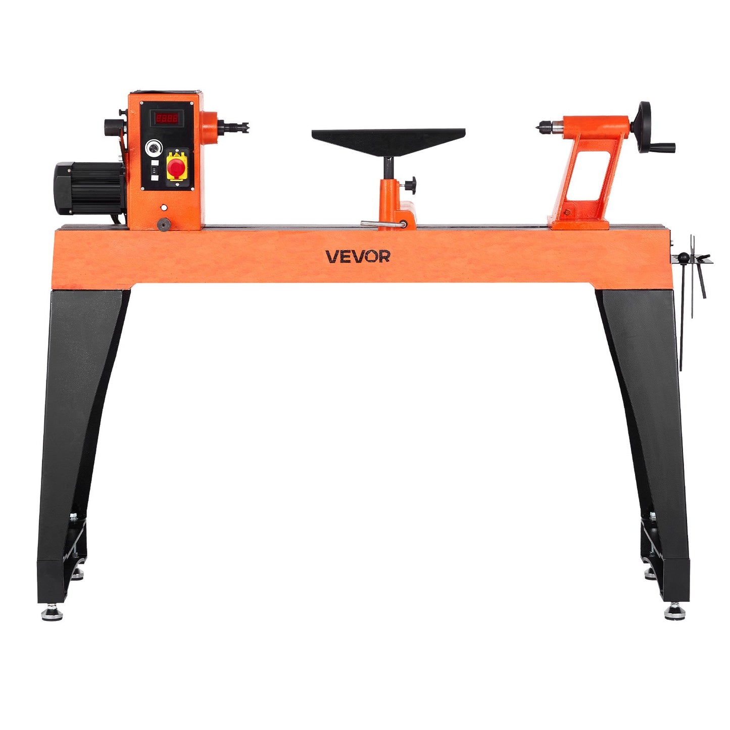 Woodworking Lathe, 1500W / 2 HP, Wood Lathe Machine with 0 to 3200 RPM Variable Speed, 457 x 1020 mm Workbench, Brushless DC Motor, Cast Iron Body, Tool Rest, for Medium to Large Projects Woodworking