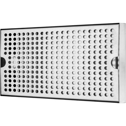 Beer Drip Tray, 304 Stainless Steel Kegerator Drip Trays with 4 Non-Slip Rubber Pads and Detachable Cover, Heat / Cold Resistant Beer Tower Drip Pan for Bar Restaurant Coffee Shop Home