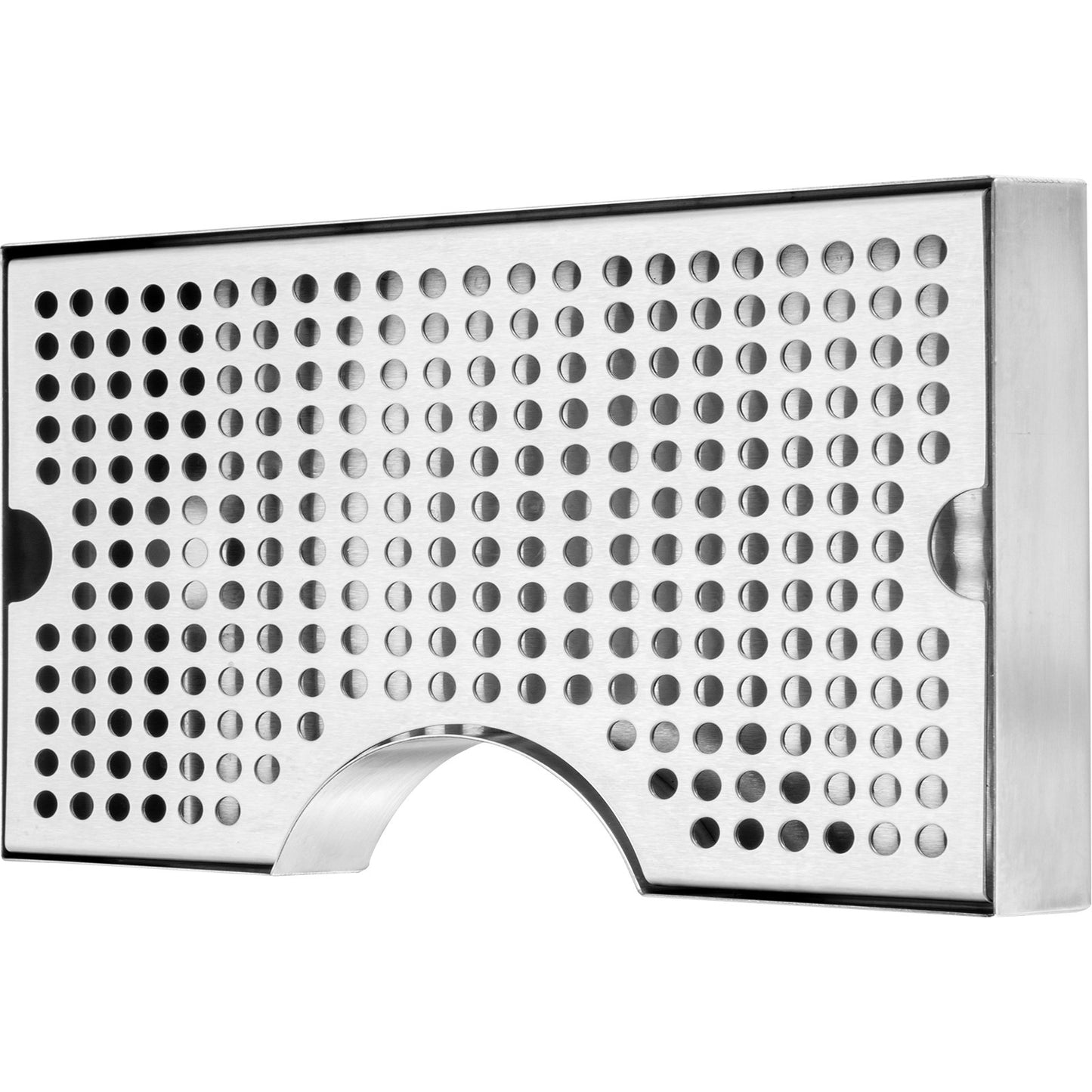 Kegerator Beer Drip Tray, 304 Stainless Steel Keg Drip Trays with 4 Non-Slip Rubber Pads and Detachable Cover, Heat / Cold Resistant Beer Tower Drip Pan for Bar Restaurant Coffee Shop Home