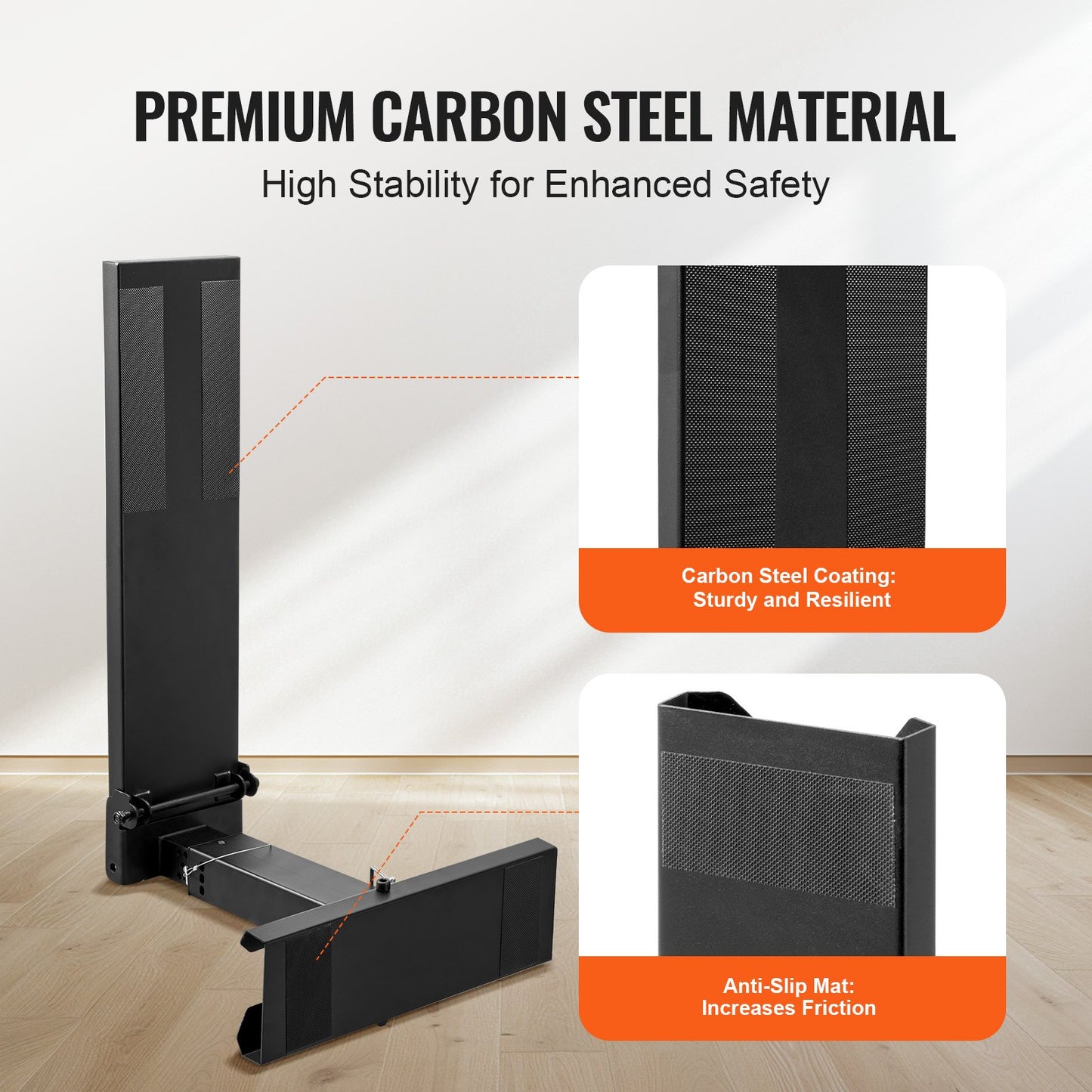 Ladder Levler, 23.4 L x 11.4-18 in H Support Surface, Steel Ladder Leveling Tool, Folding Pitch Hopper, Stair Ladder Stabilizer Easy to Use,Extension Ladder Accessories for Uneven Ground