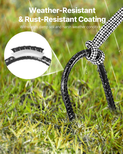 254x55,88 mm / 10 tum 12-pack armeringsstöttor kraftiga U-formade galvaniserade markankare