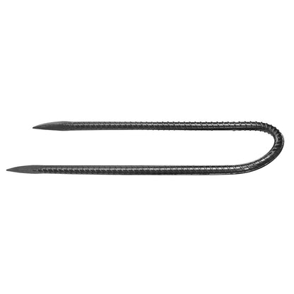 254x55,88 mm / 10 tum 12-pack armeringsstöttor kraftiga U-formade galvaniserade markankare