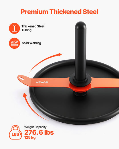 Weight Sled, Steel Power Sled, Fitness Strength Training Sleds for Athletic Exercise Speed Improvement, Workout Fitness Equipment with Harness, Compatible with 51 mm Weight Plate, Orange & Black