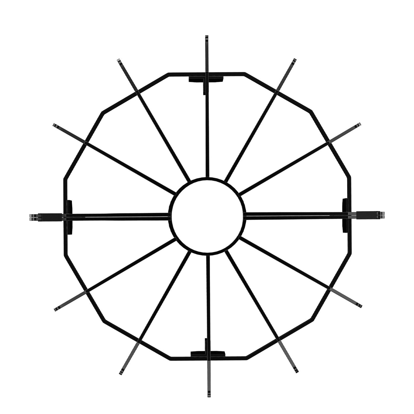 Log Grate, 27 inch Heavy Duty Wheel Fire Grate with 6 Support Legs, Solid Powder-coated Steel Bars, Log Firewood Burning Rack Holder for Wood Stove and Outdoor Camping Fire Pit