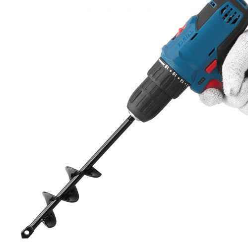 Auger Drill Bit for Planting, 40 x 220 mm Spiral Drill Bit, for 3/8" Hex Drive Drills, Heavy Duty Bulb Planter Tool, Hole Drilling Attachments for Garden Post Hole Digger Fence Digging