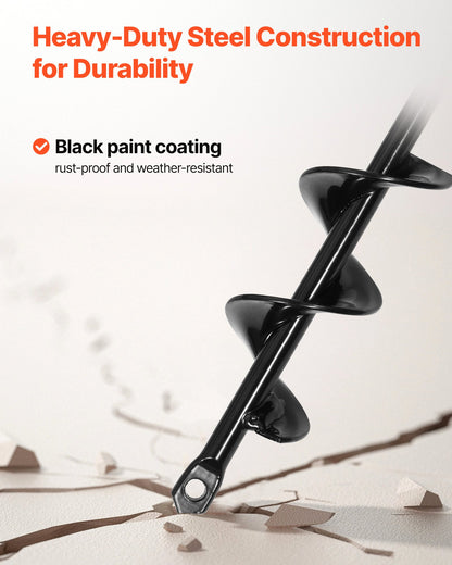 Auger Drill Bit for Planting, 40 x 220 mm Spiral Drill Bit, for 3/8" Hex Drive Drills, Heavy Duty Bulb Planter Tool, Hole Drilling Attachments for Garden Post Hole Digger Fence Digging