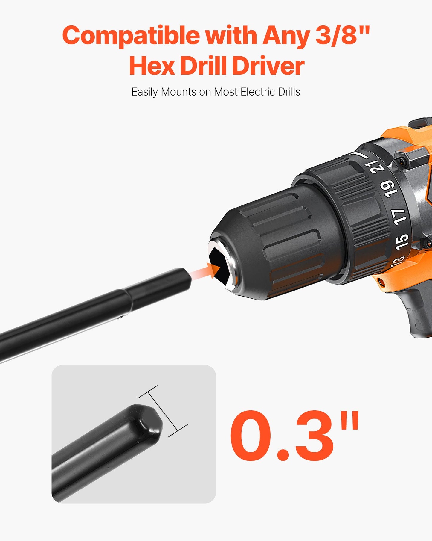 Auger Drill Bit for Planting, 40 x 220 mm Spiral Drill Bit, for 3/8" Hex Drive Drills, Heavy Duty Bulb Planter Tool, Hole Drilling Attachments for Garden Post Hole Digger Fence Digging