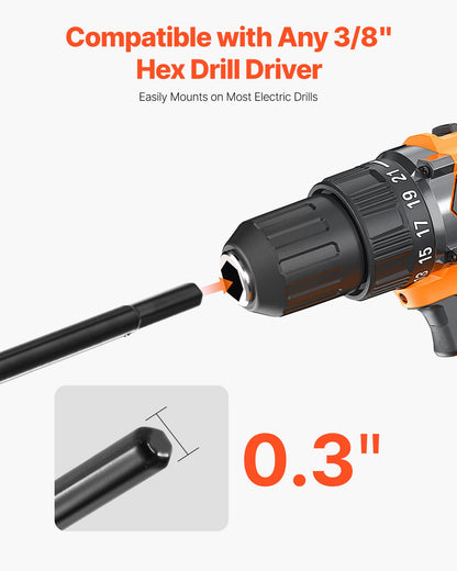 Auger Drill Bit for Planting, 40 x 220 mm Spiral Drill Bit, for 3/8" Hex Drive Drills, Heavy Duty Bulb Planter Tool, Hole Drilling Attachments for Garden Post Hole Digger Fence Digging