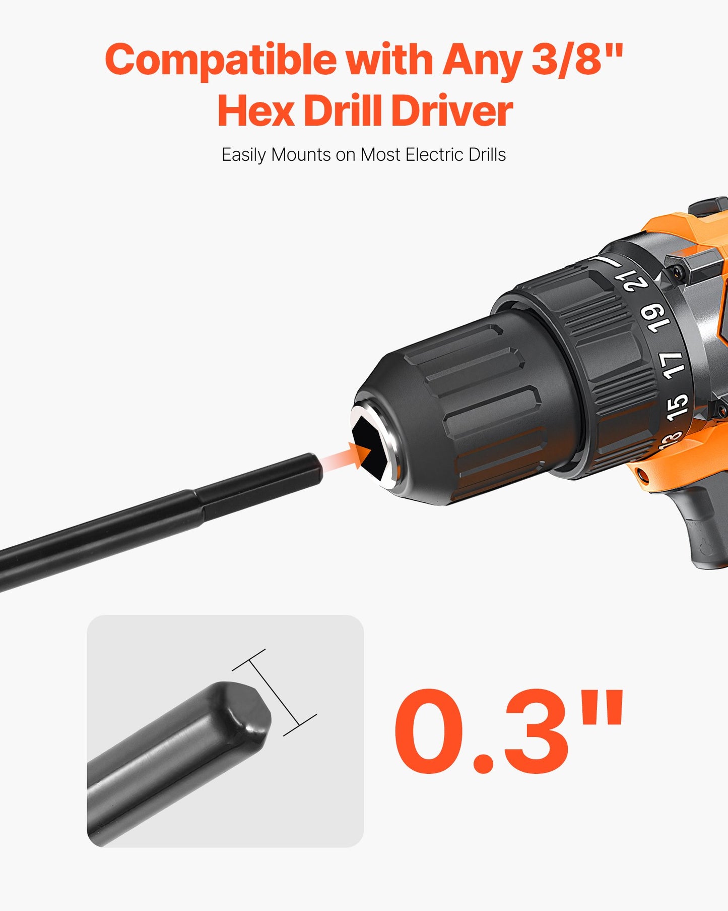 Auger Drill Bit for Planting Set of 2, 40 x 220 mm & 80 x 300 mm, Spiral Drill Bit for 3/8" Hex Drive Drills, Heavy Duty Bulb Planter Tool, Hole Drilling Attachments for Digger