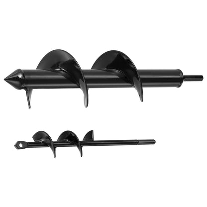 Auger Drill Bit for Planting Set of 2, 40 x 220 mm & 80 x 300 mm, Spiral Drill Bit for 3/8" Hex Drive Drills, Heavy Duty Bulb Planter Tool, Hole Drilling Attachments for Digger