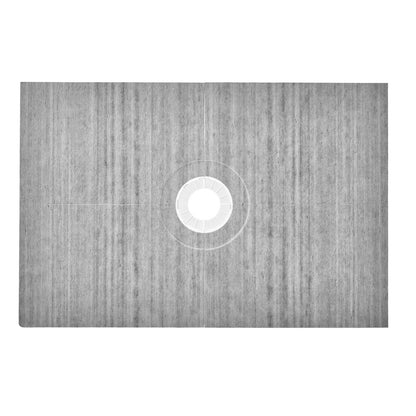 Duschkantsats, 1219x1828 mm duschkarmsats med 160 mm centralt avlopp, lätta EPS-duschinstallationssatser med 2 vattentäta dukar, sluttande duschkar för badrum