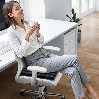 Inflatable Seat Cushion, 3D Air Cell Seat Cushion for Pressure Relief, Lycra & TPU Wheelchair Seat Pad with Manual Pump, Lightweight and Portable for Travel, Office, Car, Airplane