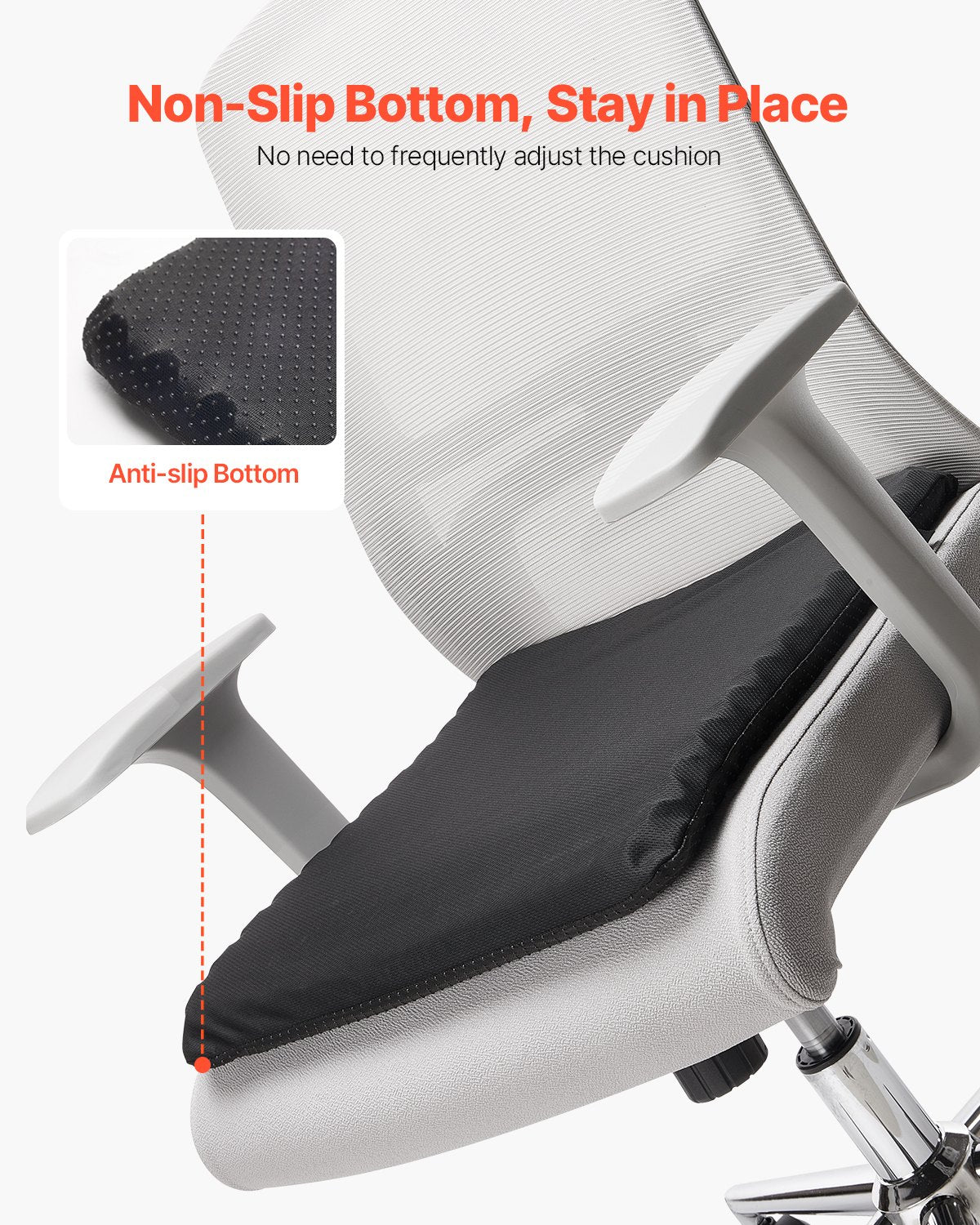 Seat Cushion, Cooling Gel Seat Cushion for Pressure Relief, Soft & Breathable Wheelchair Seat Pad with Removable Cover, Lightweight and Portable for Office, Travel, Car, Airplane