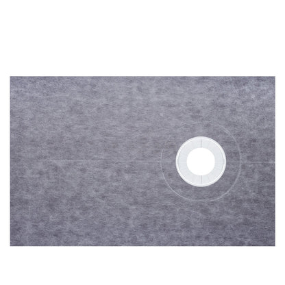 Shower Curb Kit, 38\"x60\" Watertight Shower Curb Overlay with 4\" ABS Offset Bonding Flange, 4\" Stainless Steel Grate, 2 Cuttable Shower Curb and Trowel, Shower Pan Slope Sticks Fit for Bathro