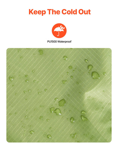 Camping Blanket 2x1,5m (79" x 59") Wearable Warm Stadium Blanket Outdoor Light Green