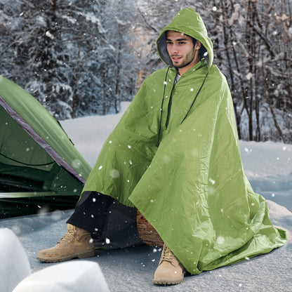 Camping Blanket 2x1,5m (79" x 59") Wearable Warm Stadium Blanket Outdoor Light Green