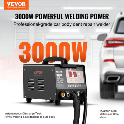 Spot Welder Dent Puller, 3KW Stud Welder Dent Repair Kit with 2 Welding Guns, Auto/Manual Welding & 7 Modes, Auto Body Spot Welding Dent Repair Machine for Car, Truck Dent Repair
