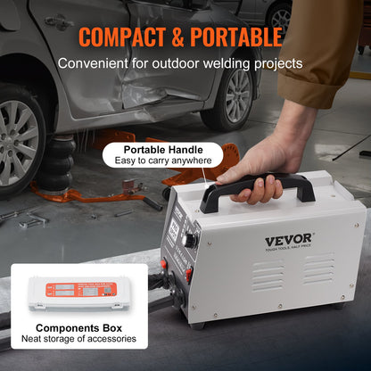 Stud Welder Dent Repair Kit, Auto Body Spot Welding Dent Puller Machine with 7 Welding Modes & Adjustable Power, 1.8KW Spot Welder Dent Removal Tool for Car, Truck Dent Repair