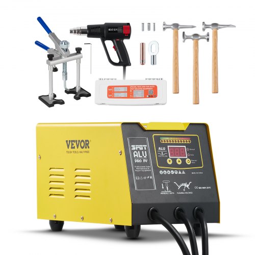 Spot Welder Dent Puller, 300W Stud Welder Dent Repair Kit with Heat Gun, Auto/Manual Welding Mode, Auto Body Spot Welding Dent Repair Machine for Aluminum Car Body Panels Repair