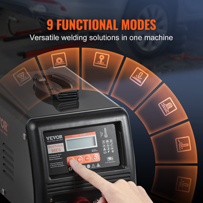 Punktsvetsnings- och buckreparationssats, 3KW punktsvetsnings- och bucklavtagare med automatisk/manuell svetsning och 9 mångsidiga lägen, punktsvetsnings- och bucklavtagare för bil- och lastbilsbilar