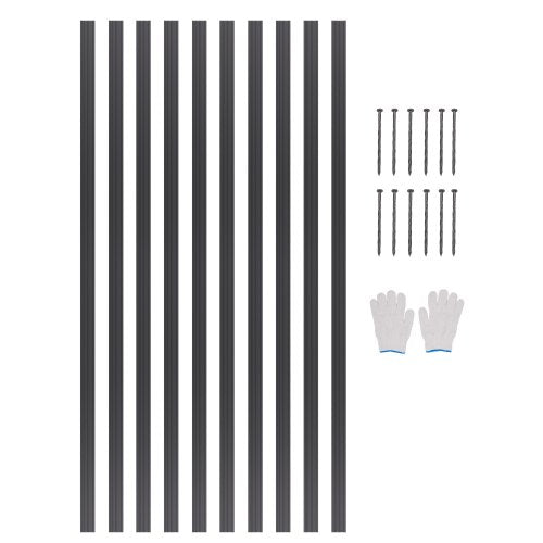 Metallkantlist, 10-pack 60 tum rostbeständig aluminiumlegering landskapskantlist, böjbar trädgårdskant, kraftig gräsmatta kantstaket för blomsterrabatt, trädgårdsgång