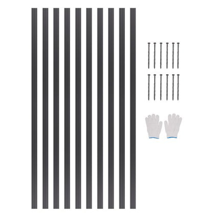 Metallkantlist, 10-pack 60 tum rostbeständig aluminiumlegering landskapskantlist, böjbar trädgårdskant, kraftig gräsmatta kantstaket för blomsterrabatt, trädgårdsgång