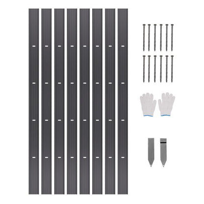 Metal Landscape Edging, 8 Packs 72 in Rust-Resistant Aluminum Alloy Landscape Edging, Bendable Garden Edging Border, Heavy Duty Lawn Edging Fence for Flower Bed Yard Pathway