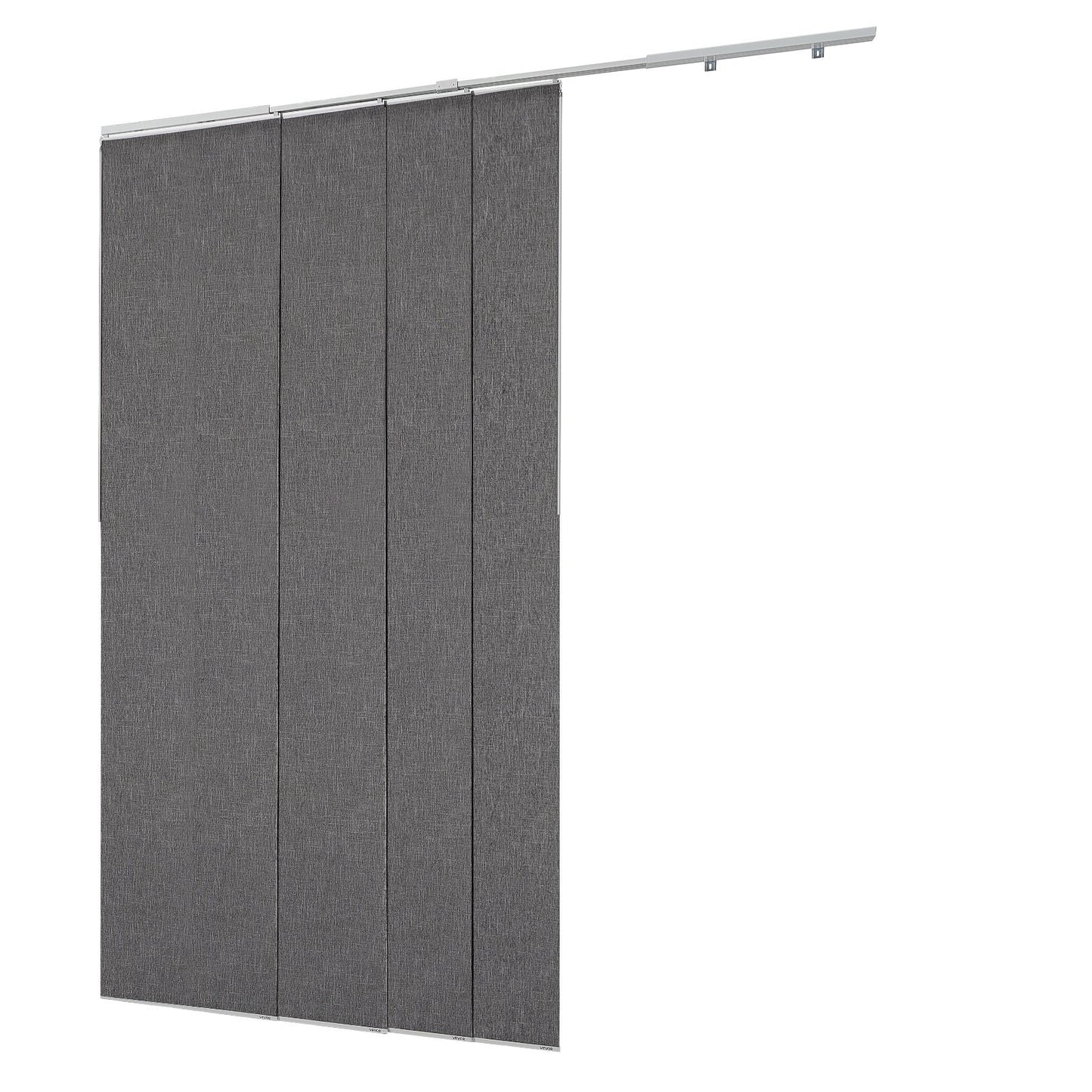 Panel Track Blinds, Extendable Track from 116 cm to 218 cm W, Trimmable Panel Curtains Up to 243cm H, Vertical Blackout Panel Blinds for Sliding Doors, Patio Doors, Room Divider, Dark Gray