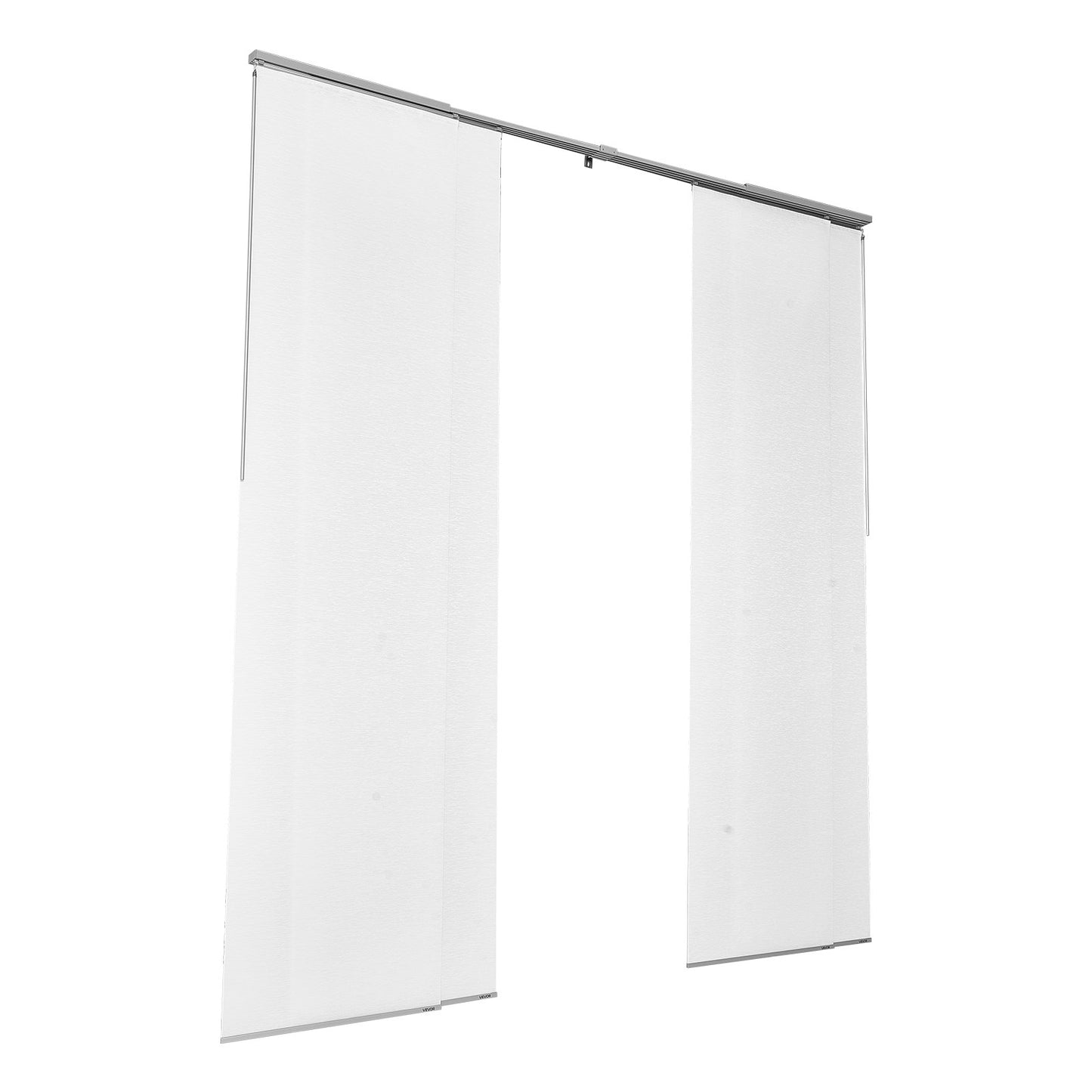 Panel Track Blinds, Extendable Track from 116 cm to 218 cm W, Trimmable Panel Curtains Up to 243cm H, Adjustable Vertical Panel Blinds for Sliding Doors, Patio Doors, Room Divider, Window, White