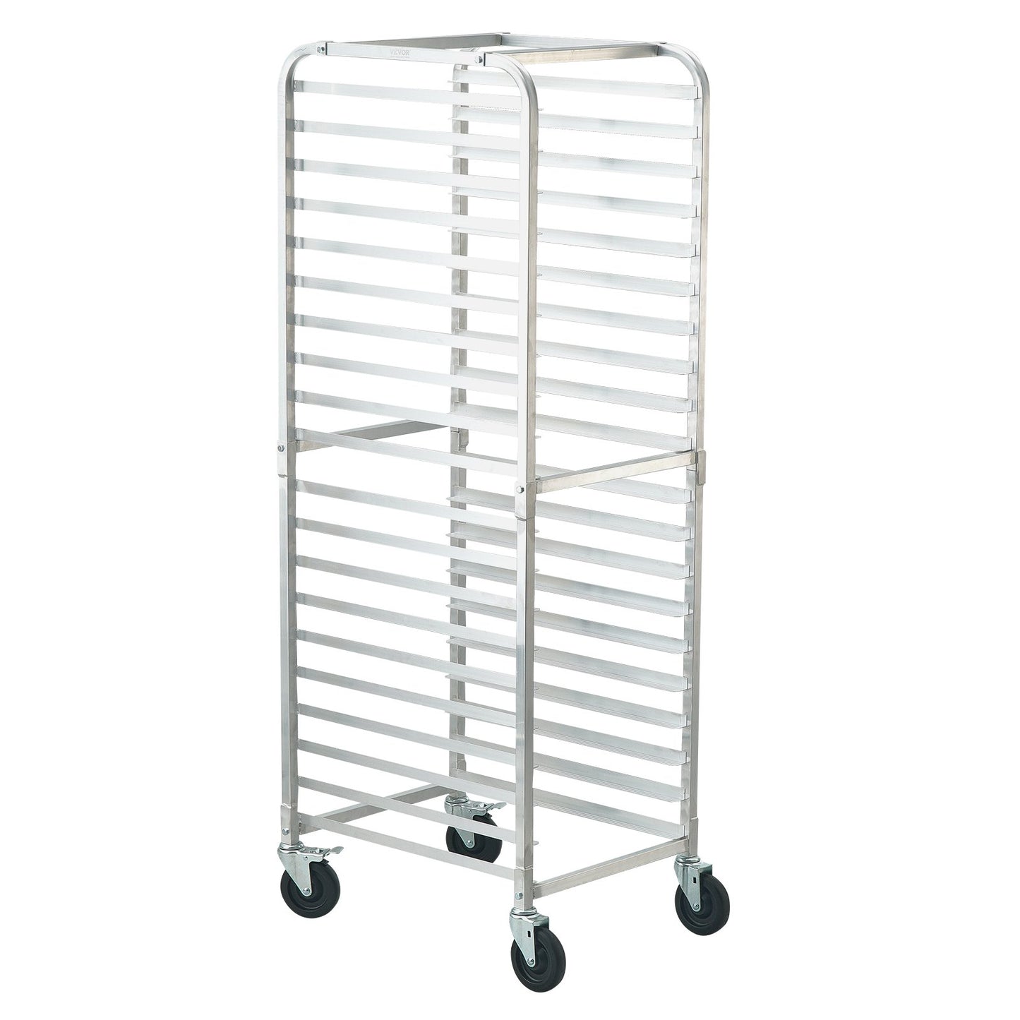 Bun Pan Rack, 20-Tier Commercial Bakery Racks with Brake Wheels, Aluminum Racking Trolley Storage for Half & Full Sheet, Speed Rack For Kitchen Home, Bread Baking Equipment, 66 x 51.8 x 177.8 cm